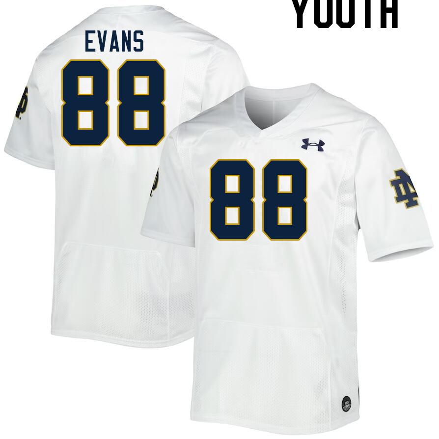 Youth #88 Mitchell Evans Notre Dame Fighting Irish College Football Jerseys Stitched-White